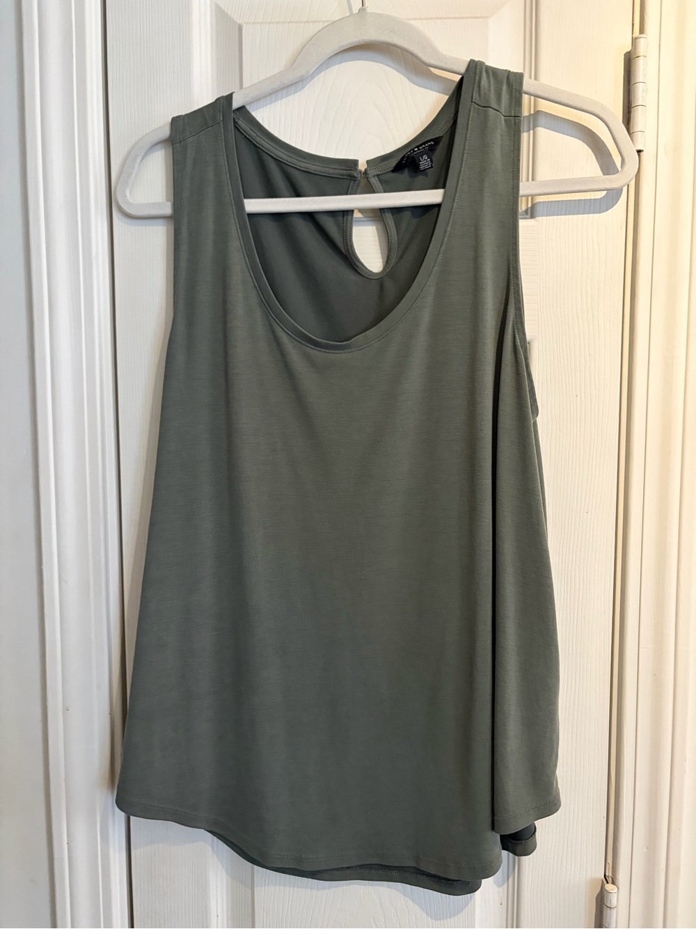 Lucky Brand Olive Green Sleeveless Tank with Keyhole Back